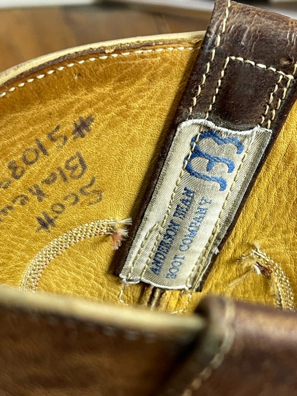 Anderson Bean brown leather square toe cowboy boots - Picture 11 of 12